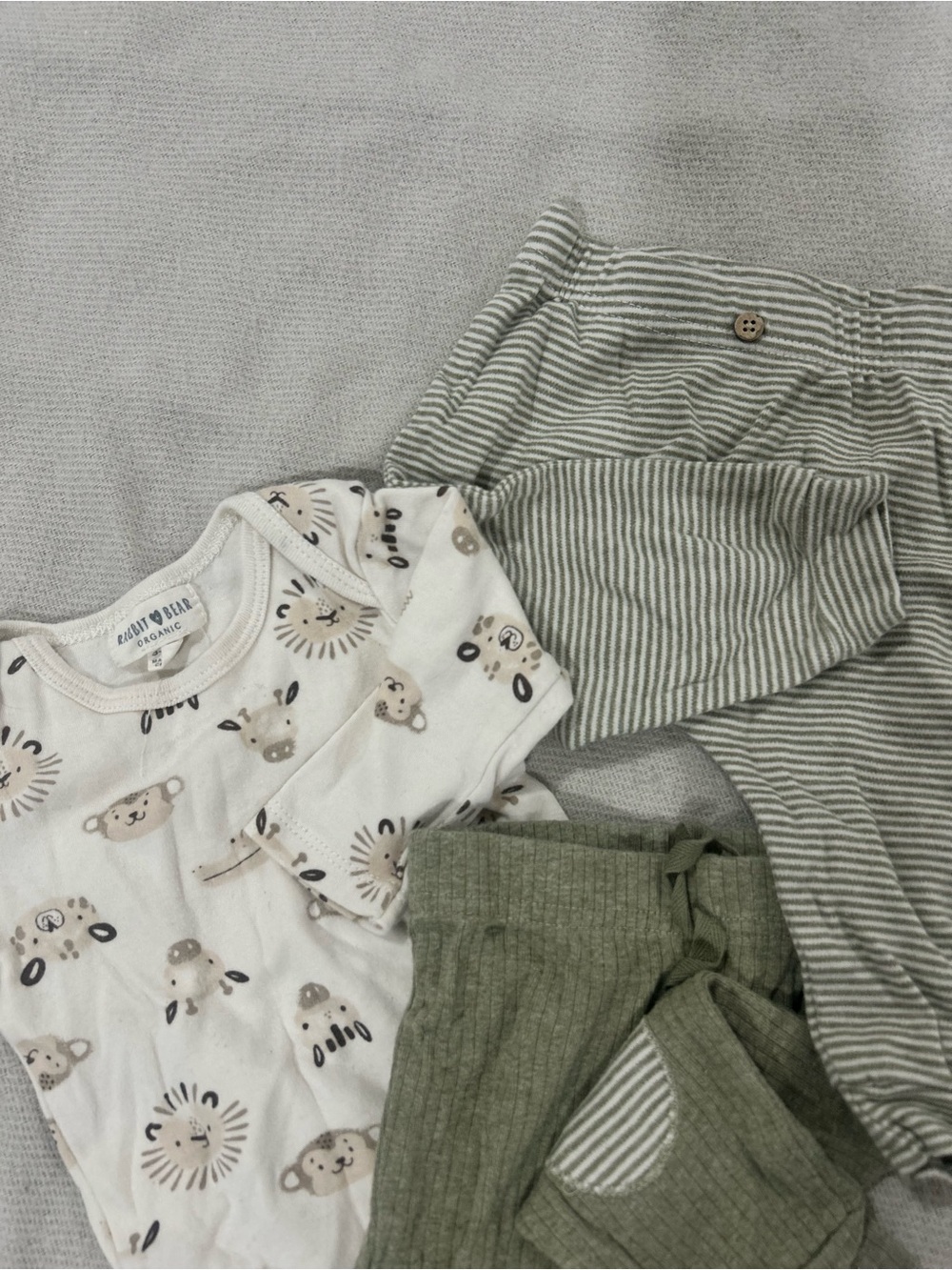 Neutral Animal Print & Olive Green Kids Matching Set by Carter's